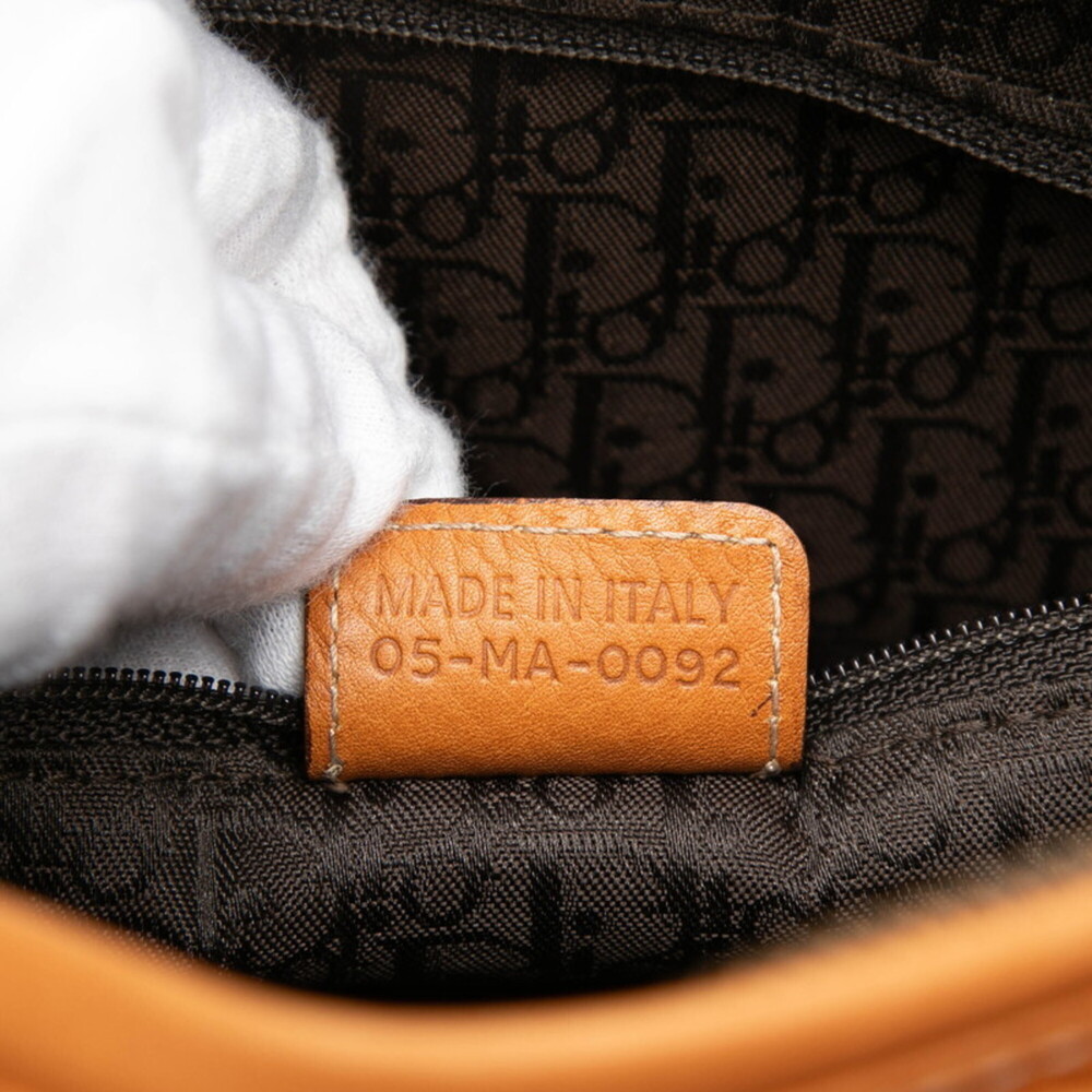 CHRISTIAN DIOR Brown Leather Shoulder Bag - Picture 6 of 7